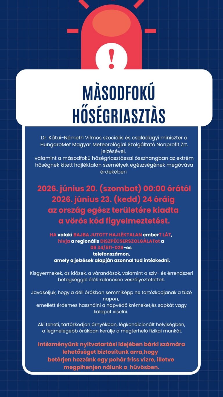 MÁSODFOKÚ HŐSÉGRIASZTÁS